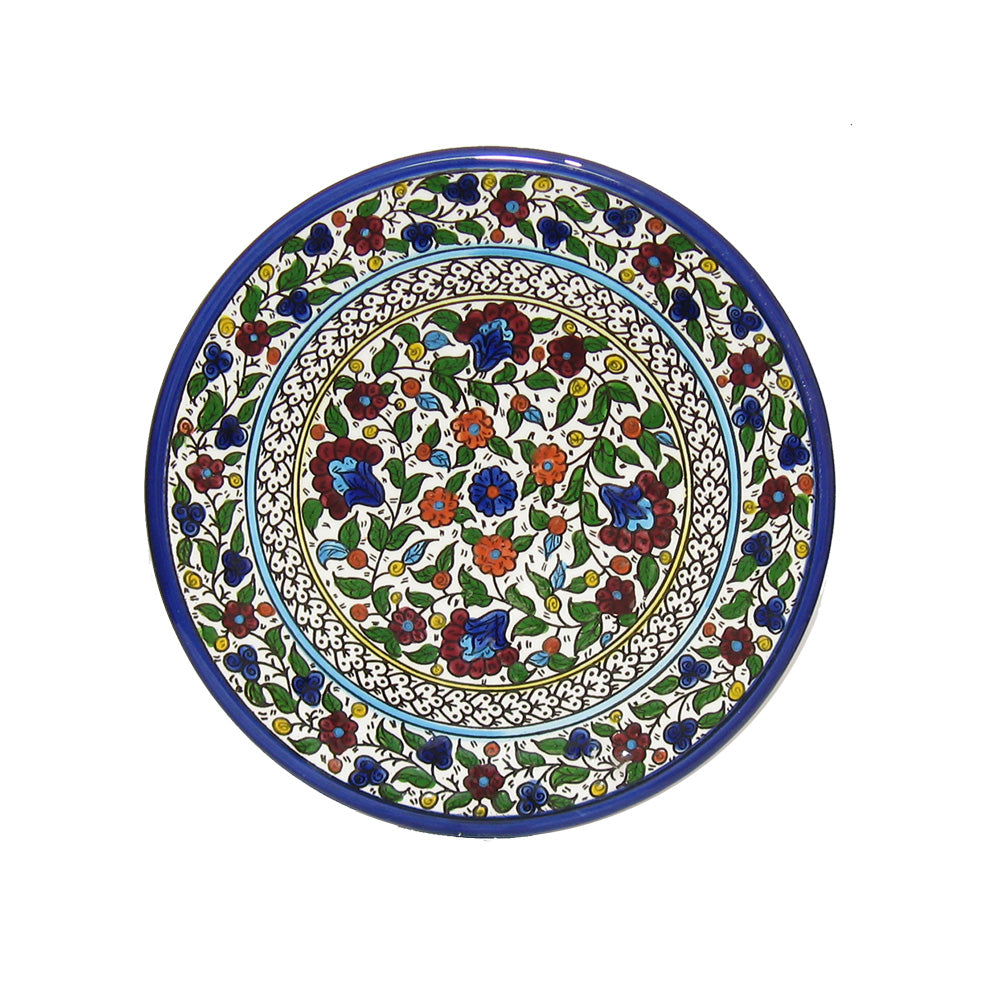 Plate Size 21 cm - handmade Hebron ceramic