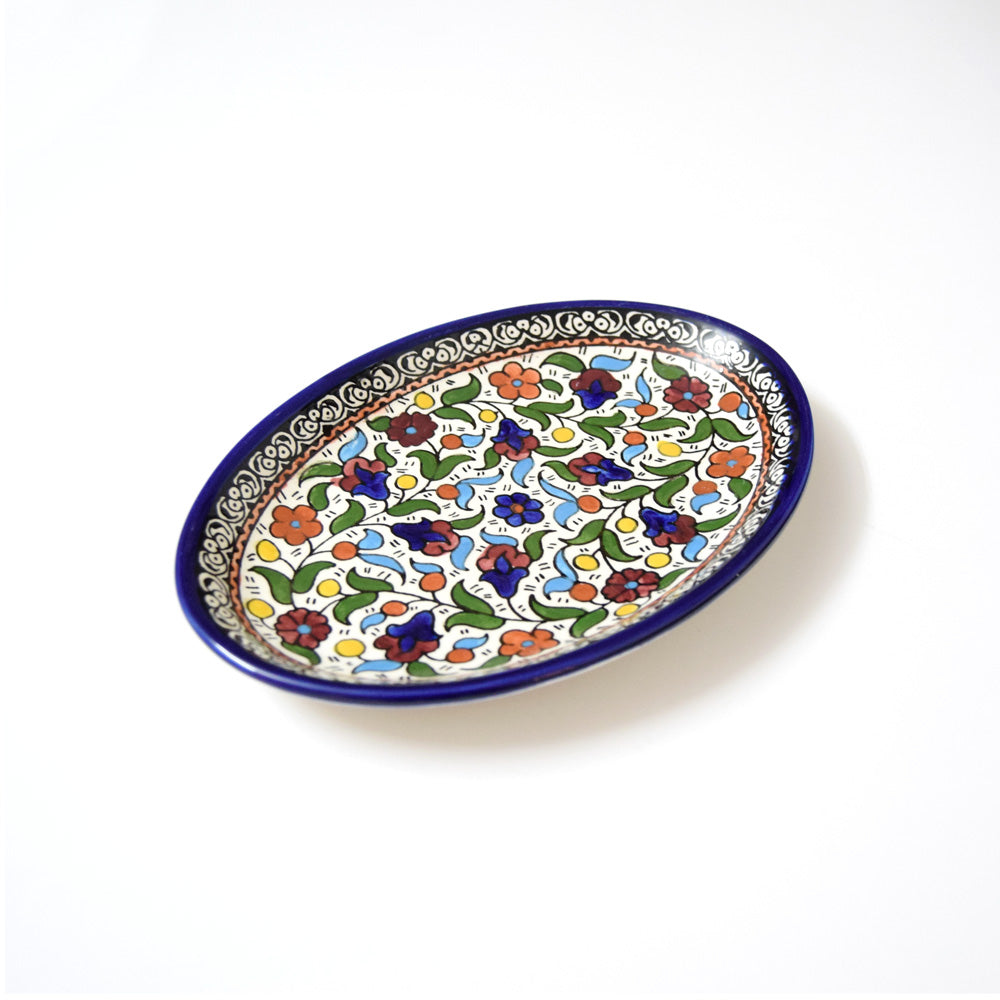 Oval Dish B2 - handmade Hebron ceramic