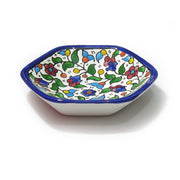 Hexagonal Bowl - handmade Hebron ceramic
