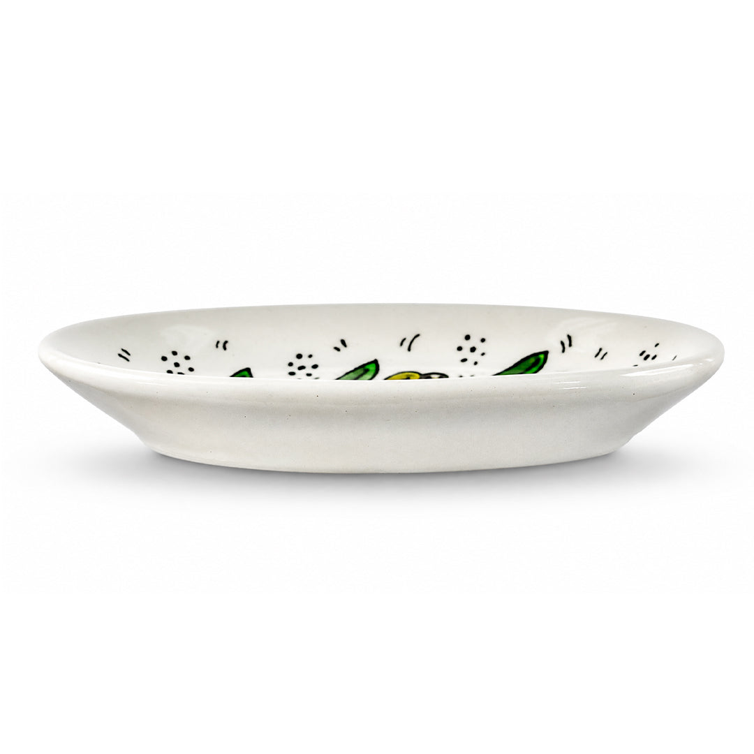 Olive Grove Ceramic Oval Serving Dish 6.7 Inch - Olive Branch