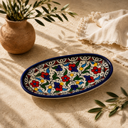 Garden Bloom Ceramic Oval Serving Dish 6.7 Inch - Multicolor Floral