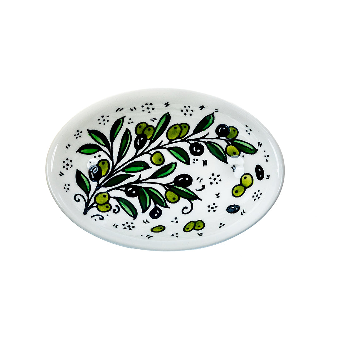Olive Harvest Ceramic Oval Serving Dish 6.7 Inch - Olive Branch