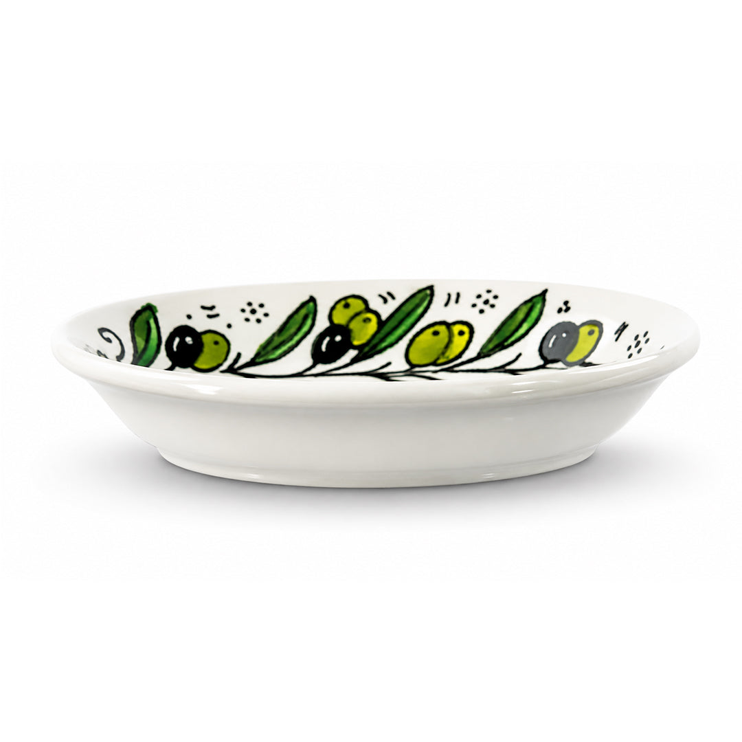 Olive Harvest Ceramic Oval Serving Dish 6.7 Inch - Olive Branch