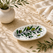 Olive Harvest Ceramic Oval Serving Dish 6.7 Inch - Olive Branch