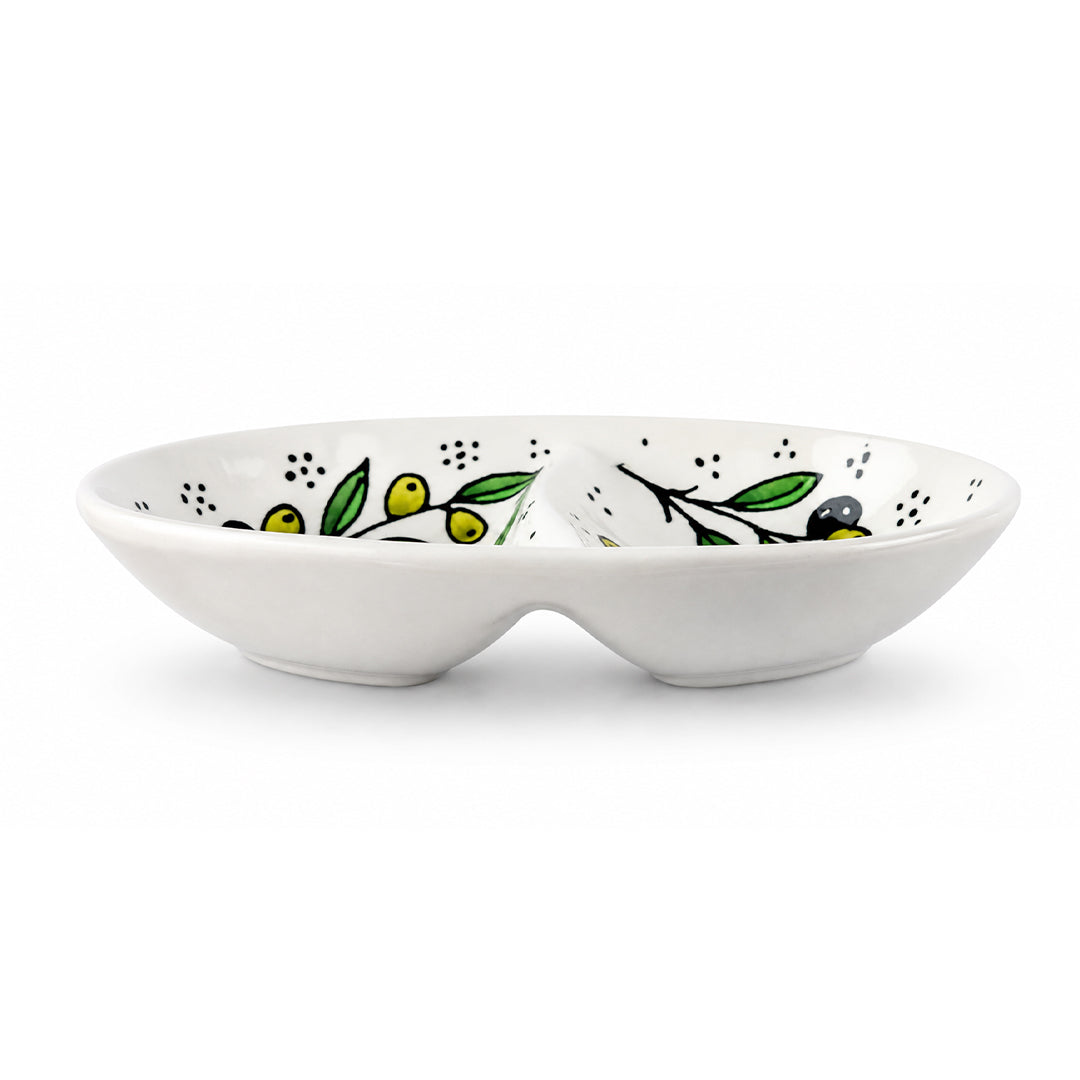 Olive Harmony Ceramic Oval Serving Dish 4.7 Inch - Olive Branch