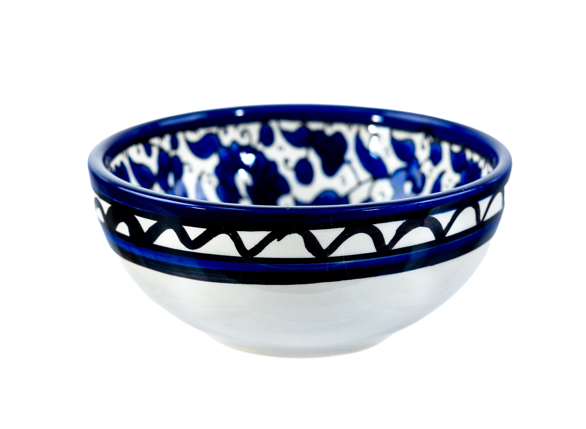 Round Ceramic Serving Bowl 4.92 Inch - Indigo