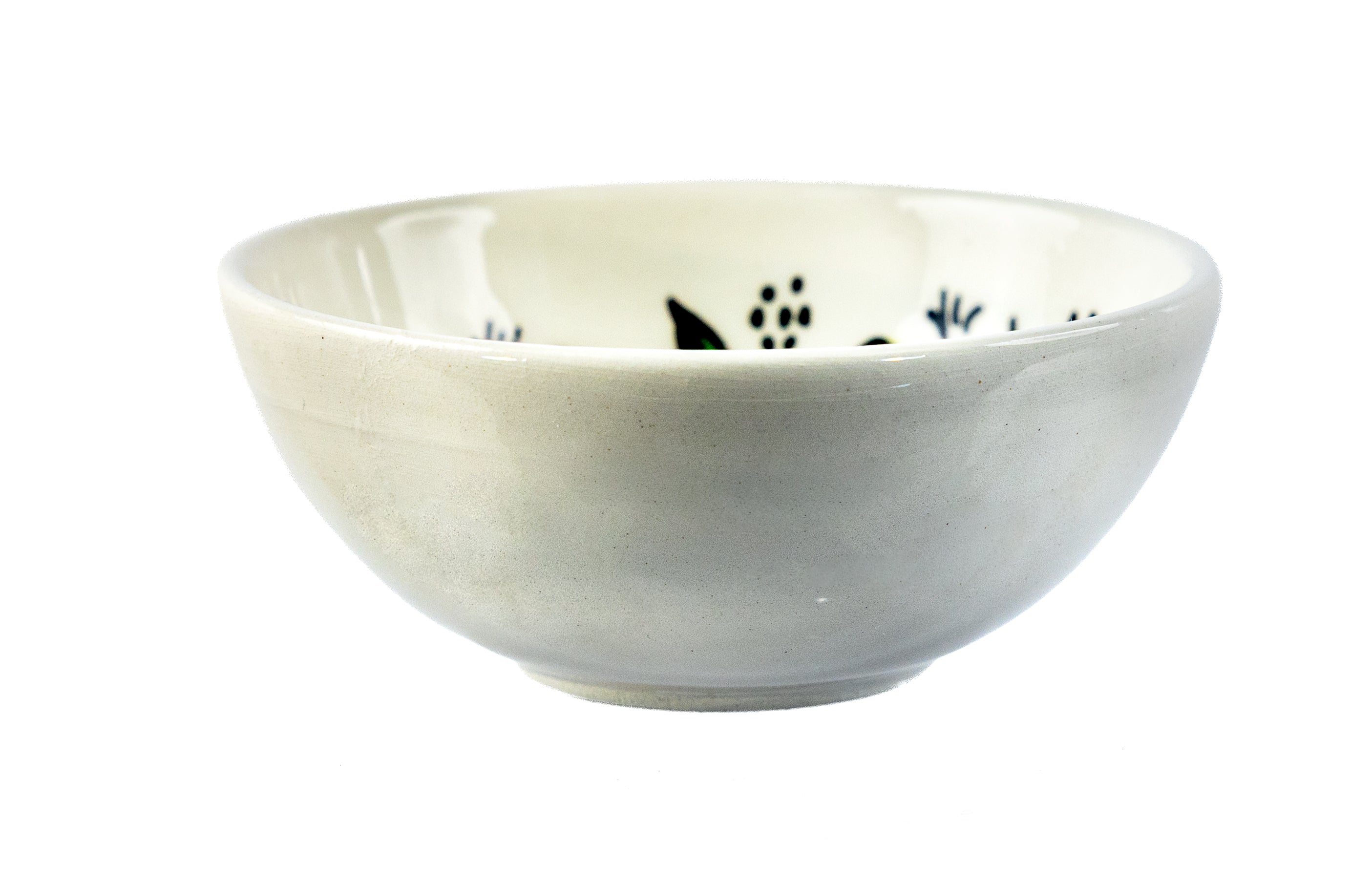 Round Ceramic Serving Bowl 4.92 Inch - Olive Green