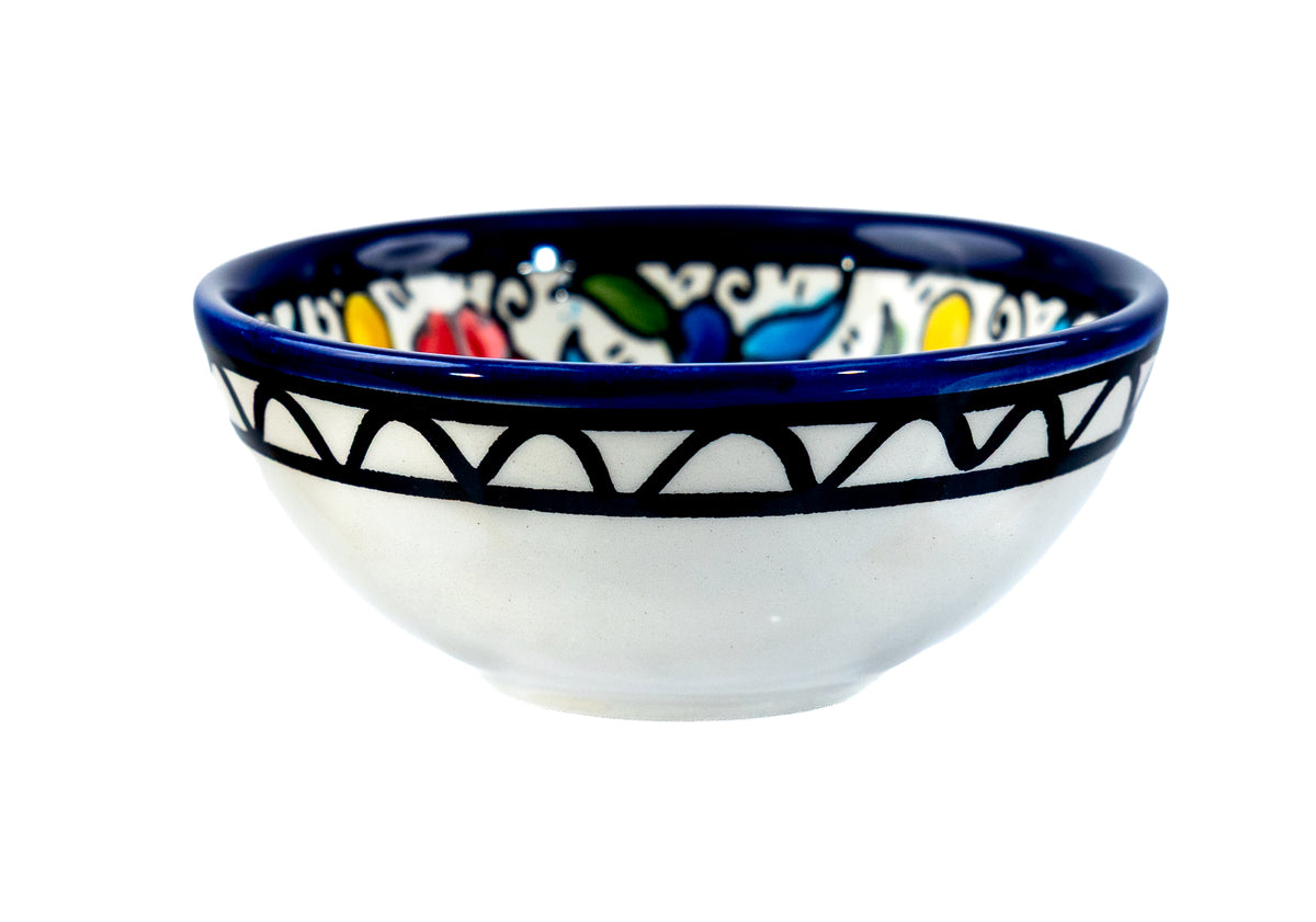 Round Ceramic Serving Bowl 4.92 Inch - Floral
