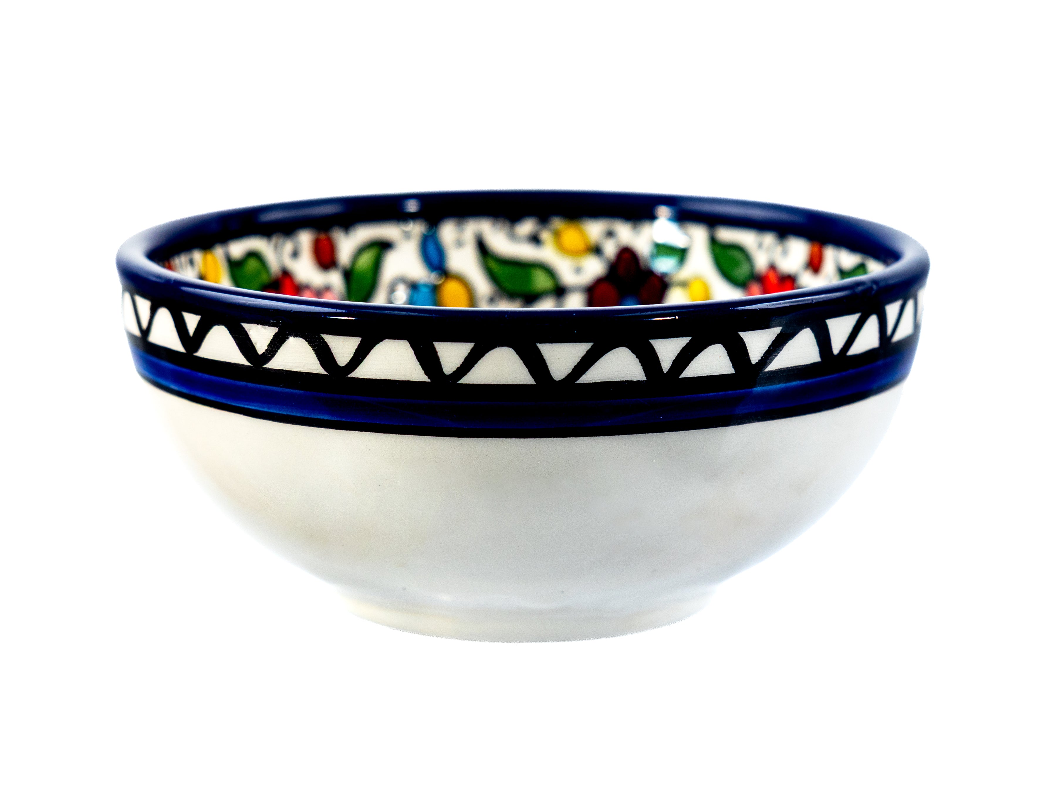Round Ceramic Serving Bowl 5.91 Inch - Floral