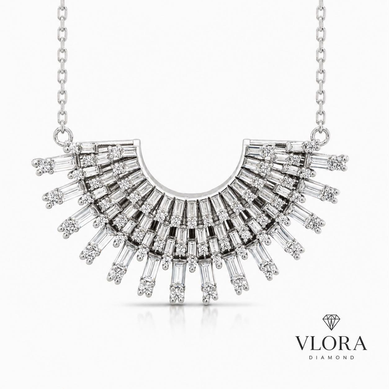 Classic Round Diamond Tennis necklace