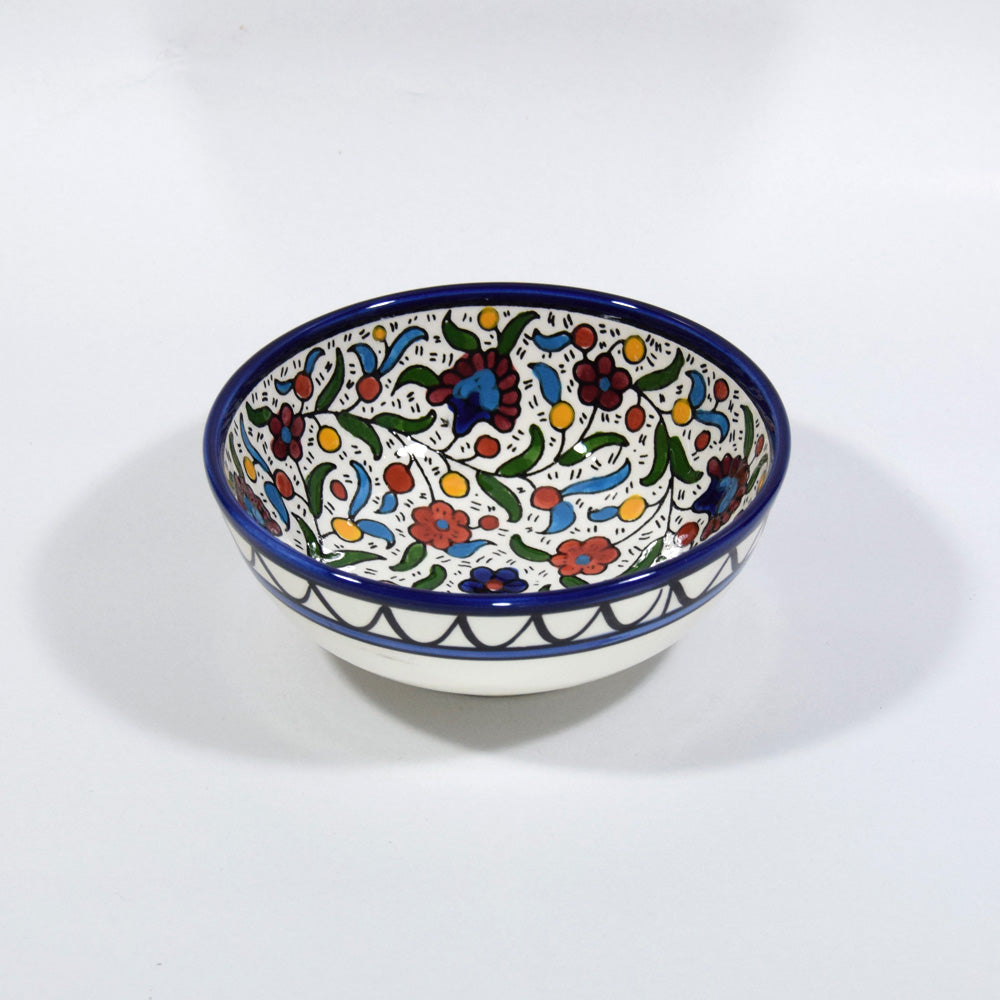 Deep Bowl (Zibdiya) 15 cm - handmade Hebron ceramic
