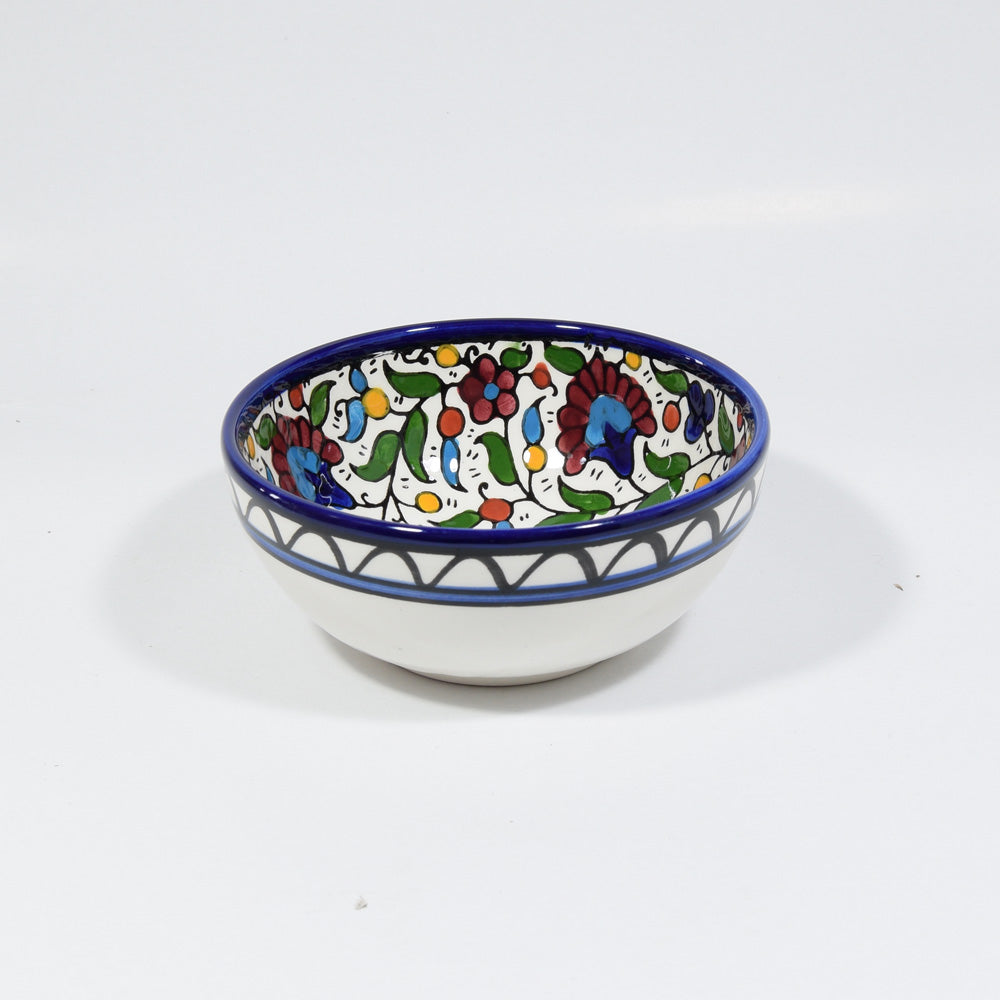 Deep Bowl (Zibdiya) 12 cm - handmade Hebron ceramic