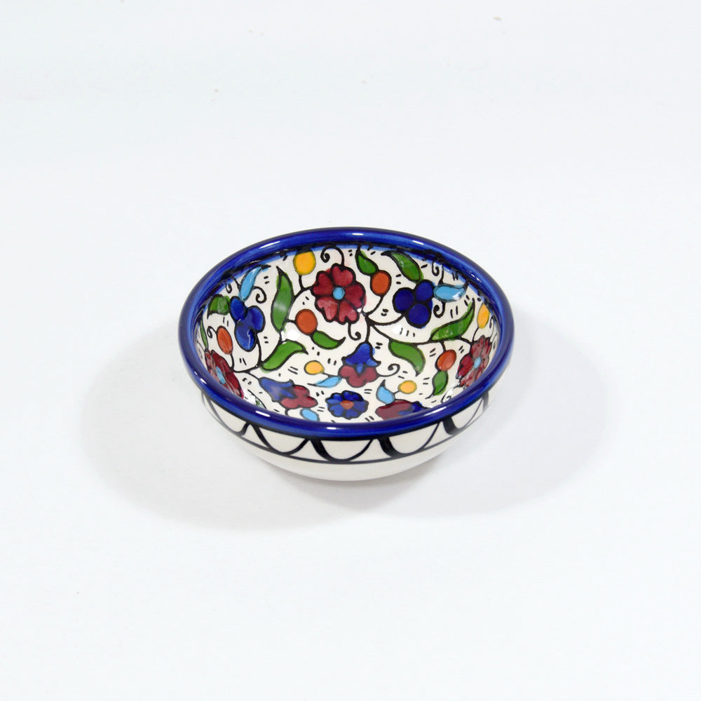 Deep Bowl (Zibdiya) 9 cm - handmade Hebron ceramic