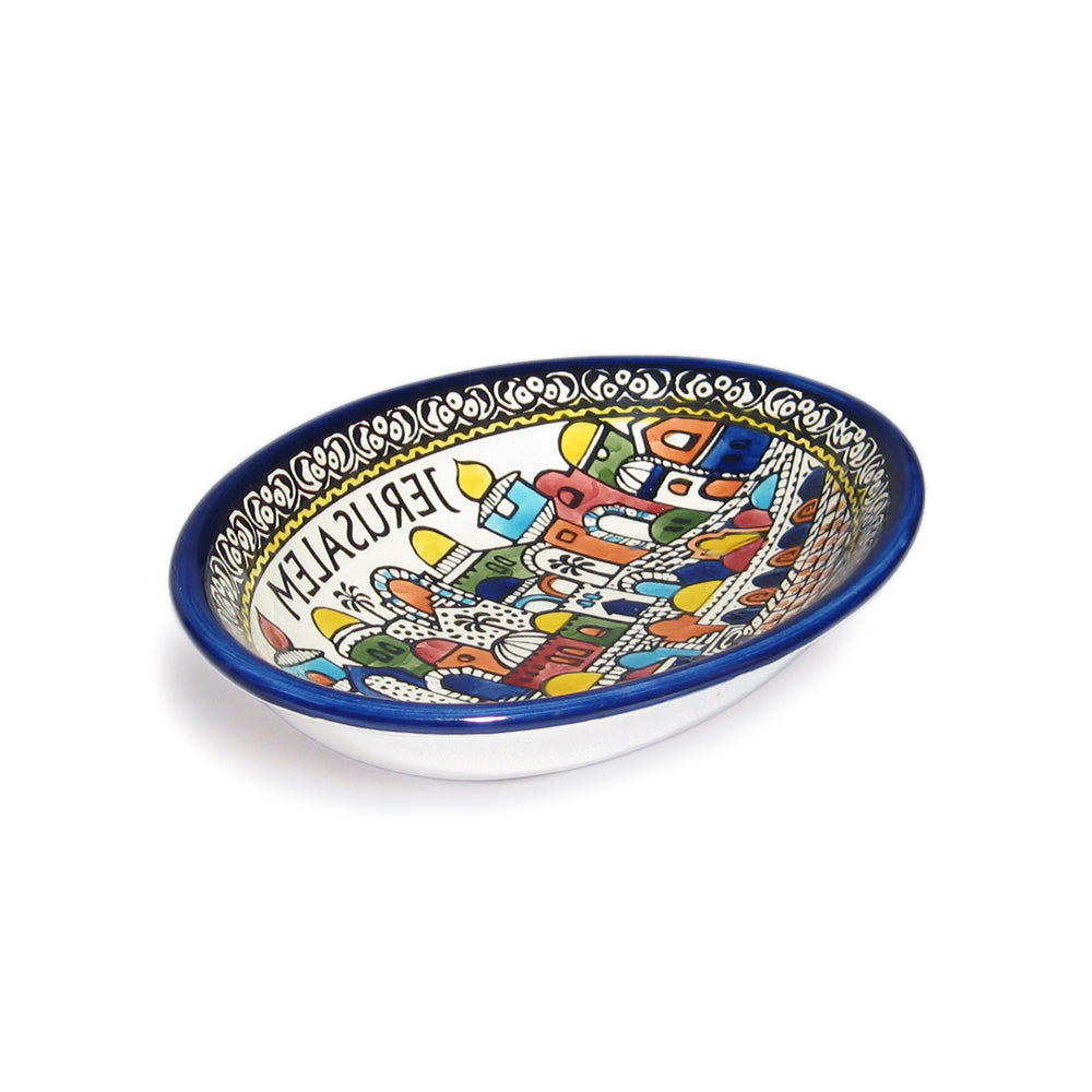 Oval Dish B2D - handmade Hebron ceramic
