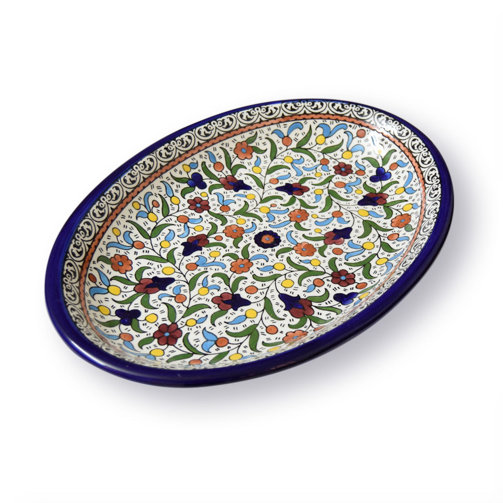 Oval Dish B6 - handmade Hebron ceramic