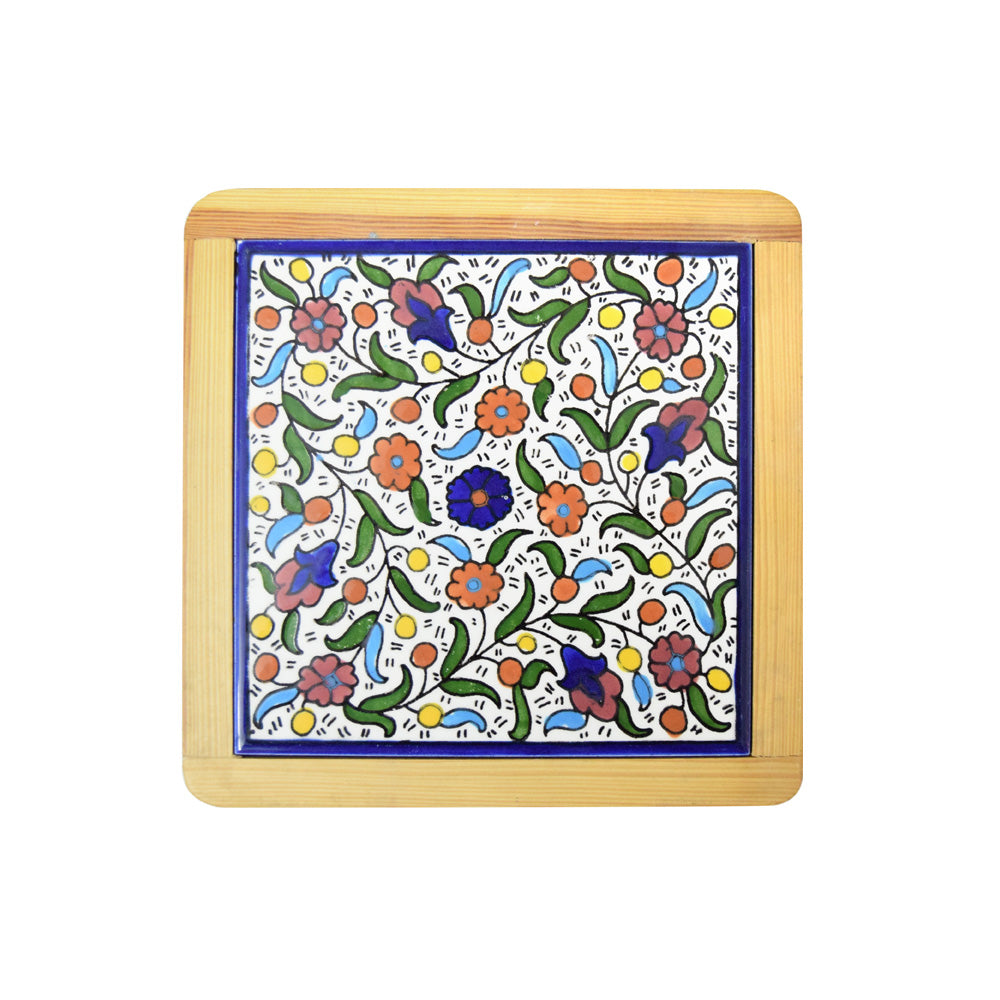 Coaster (15*15) cm - handmade Hebron ceramic
