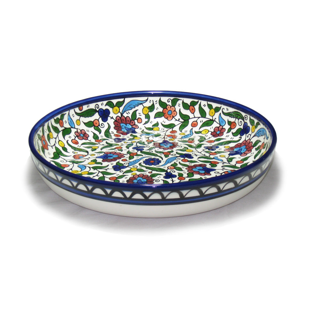 Round Dish 28 cm - handmade Hebron ceramic