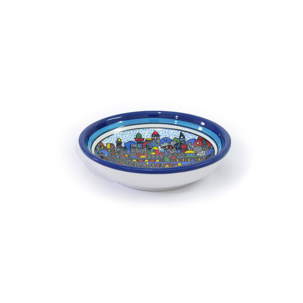 Flat Bowl 9 cm - handmade Hebron ceramic