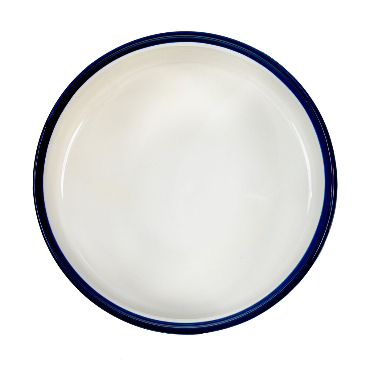 Ceramic Lidded Serving Pot 9.06 Inch in Indigo, interior of the base
