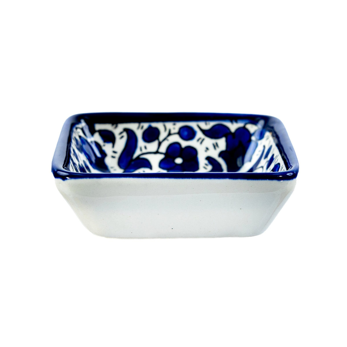 Square Serving Bowl 3.94 Inch in Indigo, side view