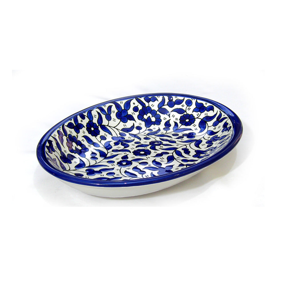 Oval Dish B4 - handmade Hebron ceramic