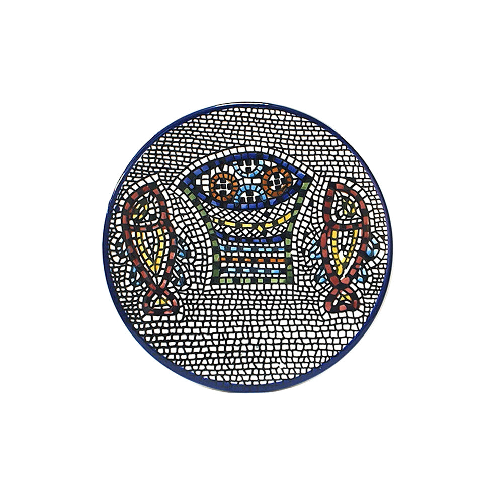 Plate Size 13 cm - handmade Hebron ceramic