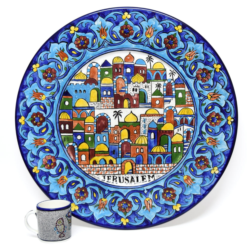 Plate size 52 - handmade Hebron ceramic