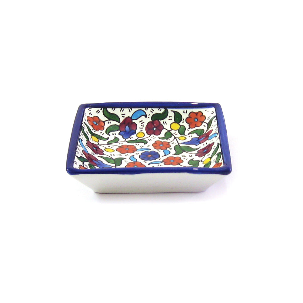 Square Dish 11 cm - handmade Hebron ceramic