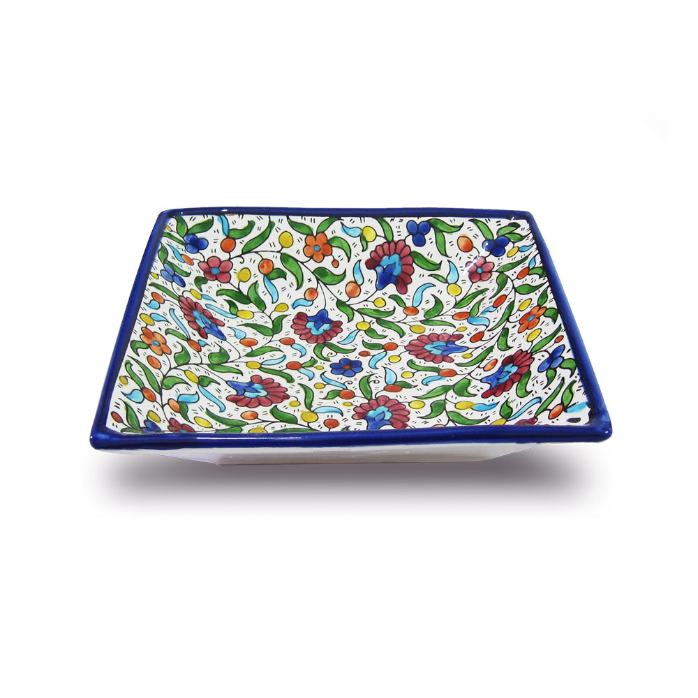 Square Dish 19 cm - handmade Hebron ceramic