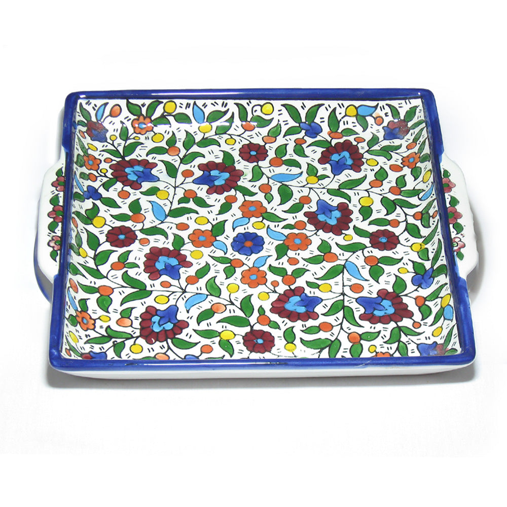 Square Trays - handmade Hebron ceramic