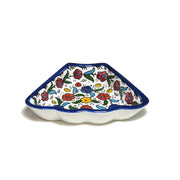 Triangle Madafe Dish - handmade Hebron ceramic