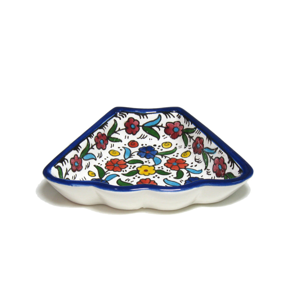Triangle Madafe Dish - handmade Hebron ceramic