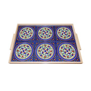 Wood Tray 30x45 - handmade Hebron ceramic